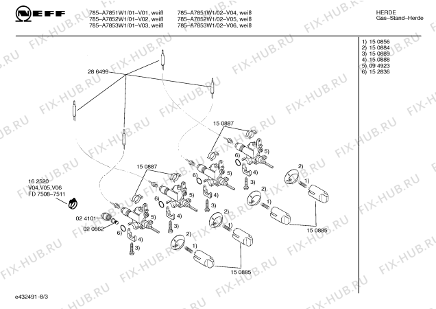 Схема №6 A7851W1 785 с изображением Инструкция по эксплуатации для электропечи Bosch 00517245