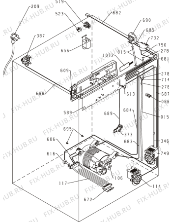 Взрыв-схема стиральной машины Gorenje WA83129 (337699, PS23/120) - Схема узла 04