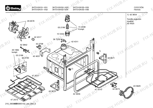 Схема №3 3HT510X с изображением Дисплейный модуль для электропечи Bosch 00424638
