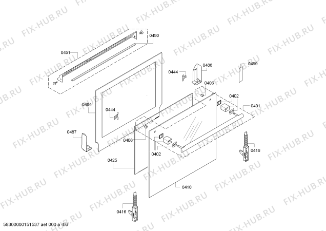 Схема №2 HB38GB590 с изображением Промежуточная панель для духового шкафа Bosch 00479839