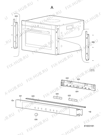 Схема №6 SPC 8360/1 IN с изображением Дверь (стекло) духовки для электропечи Whirlpool 482000005990