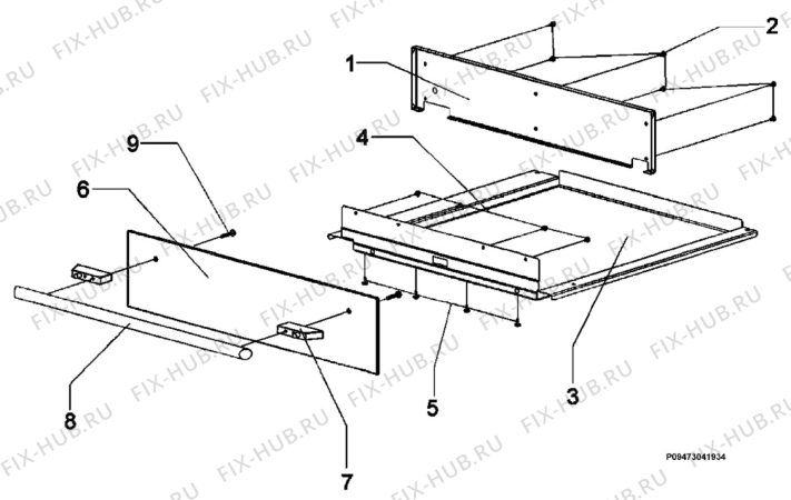 Взрыв-схема микроволновой печи Electrolux EED14600X - Схема узла Section 4