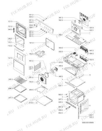 Схема №1 ESN4467 IN с изображением Панель для электропечи Whirlpool 481245319314