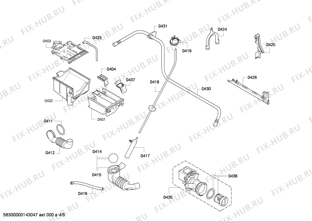 Взрыв-схема стиральной машины Bosch WAE24442CH Bosch Maxx 7 VarioPerfect - Схема узла 04
