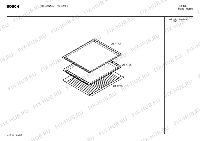 Схема №2 HSS2520 с изображением Стеклокерамика для плиты (духовки) Bosch 00213026