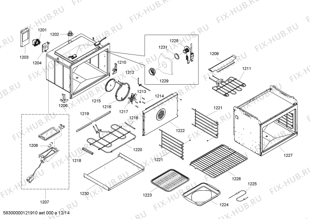 Схема №11 SEC272BW с изображением Ручка для плиты (духовки) Bosch 00641345