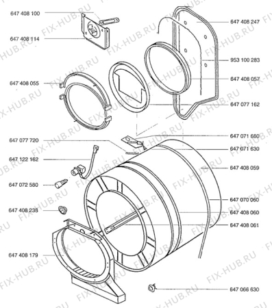 Взрыв-схема стиральной машины Aeg L33600 - Схема узла Drum