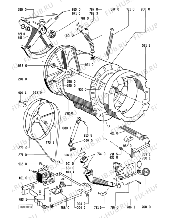 Схема №1 WA 3773/WS-I с изображением Обшивка для стиралки Whirlpool 481245219235