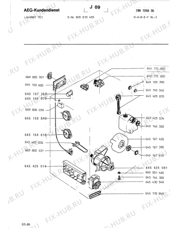 Взрыв-схема стиральной машины Aeg LAV701 - Схема узла Electrical equipment 268