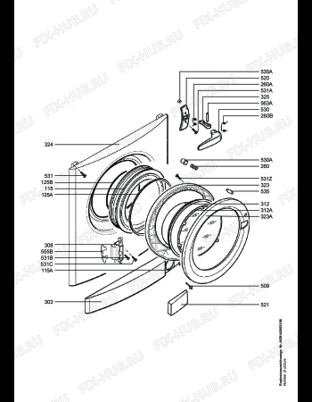 Взрыв-схема стиральной машины Electrolux EWF1487 - Схема узла Door 003