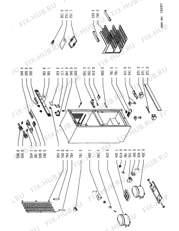 Схема №1 ART 839-1/H с изображением Сенсорная панель для холодильной камеры Whirlpool 481945299343