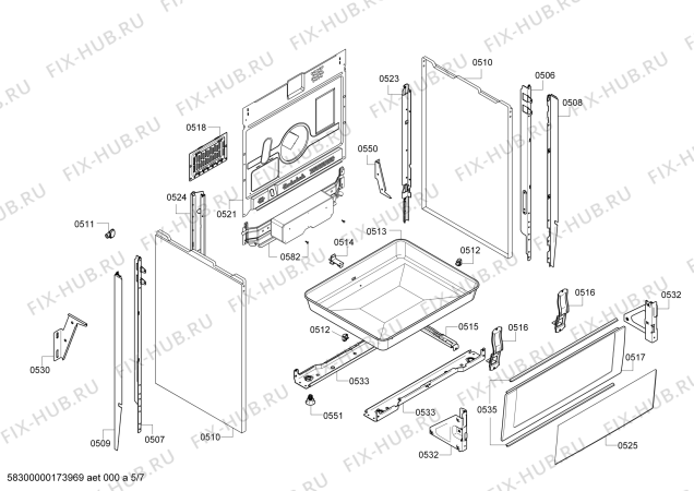 Схема №5 HCE854453 с изображением Инструкция по эксплуатации для духового шкафа Bosch 00761887