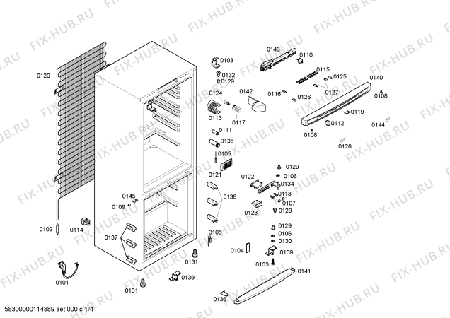 Схема №3 3KF4866A с изображением Дверь для холодильной камеры Bosch 00244963