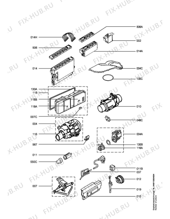 Взрыв-схема посудомоечной машины Juno JSV67600 - Схема узла Electrical equipment 268