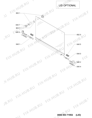 Схема №2 AKT 711/IX с изображением Подрешетка для плиты (духовки) Whirlpool 481245858533