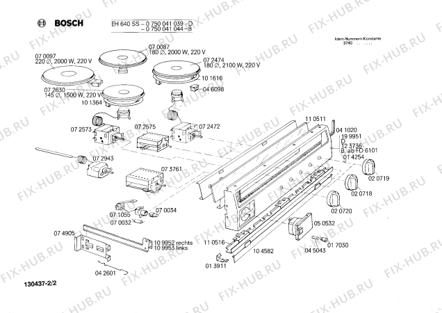 Взрыв-схема плиты (духовки) Bosch 0750041044 EH640SS - Схема узла 02
