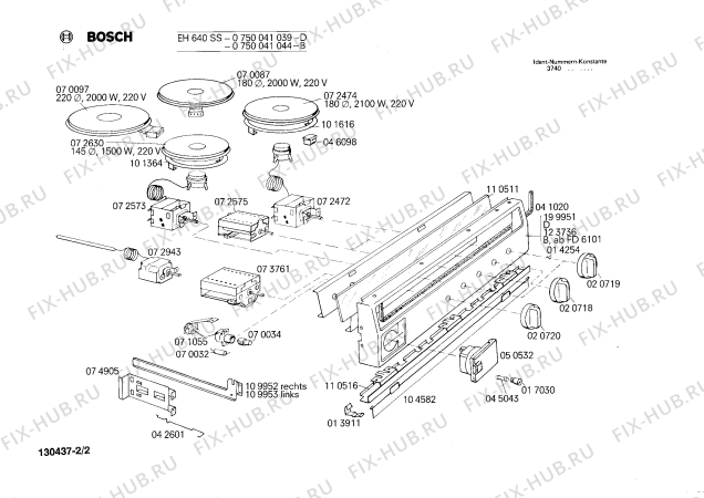 Взрыв-схема плиты (духовки) Bosch 0750041039 EH640SS - Схема узла 02