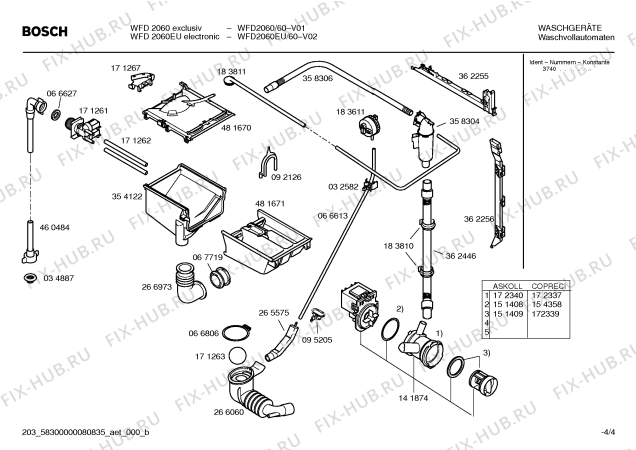 Схема №3 WFD2060 WFD2060 electronic с изображением Панель управления для стиралки Bosch 00362796