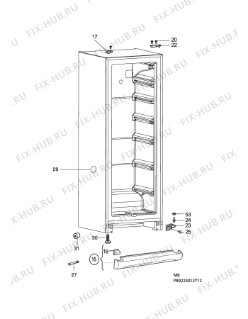 Взрыв-схема холодильника Elektro Helios FG3461 - Схема узла C10 Cabinet