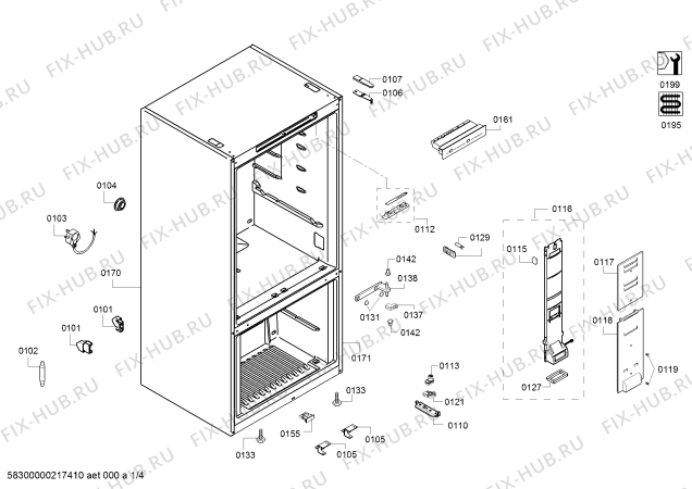 Схема №2 BD3076W3DN, PROFILO с изображением Крышка для холодильника Bosch 11030193