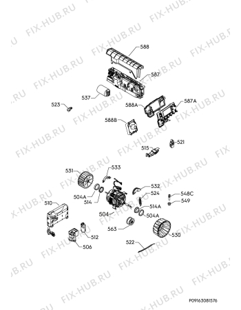 Взрыв-схема сушильной машины Electrolux EW6C4826CB - Схема узла Electrical equipment 268