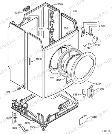 Взрыв-схема стиральной машины Zanker SF4000 - Схема узла Housing 001