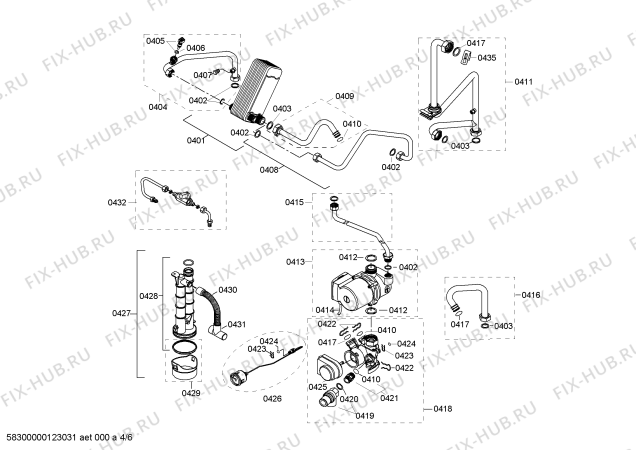 Схема №4 B1RDC2631H с изображением Клапан для бойлера Bosch 00644303