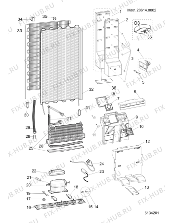 Взрыв-схема холодильника Whirlpool KGNXL19A3IN (F095338) - Схема узла