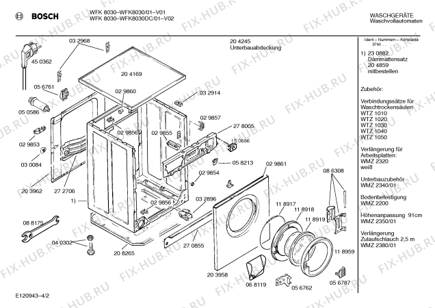 Схема №3 WFK8030DC WFK8030 с изображением Панель для стиральной машины Bosch 00285540