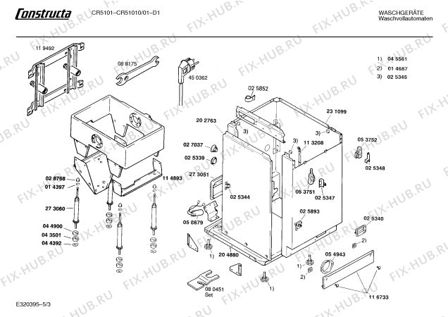 Схема №4 CR51010 CR 5101 с изображением Панель для стиралки Bosch 00273290