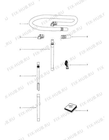 Взрыв-схема пылесоса Electrolux Z5705 - Схема узла Accessories