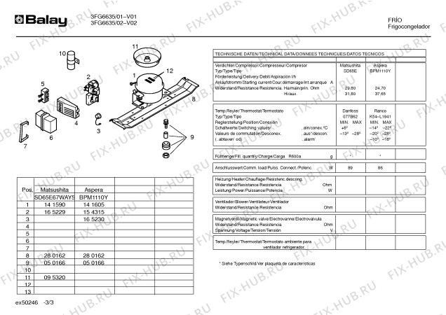 Схема №3 3FG5634 с изображением Дверь для холодильной камеры Bosch 00234349