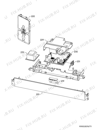 Взрыв-схема холодильника Aeg RCB93734KX - Схема узла Command panel 037