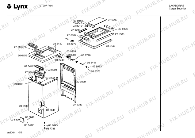 Схема №2 T8815 с изображением Заклепка для стиралки Bosch 00037749