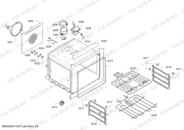 Схема №4 BOP210101 с изображением Монтажная рама для духового шкафа Bosch 00770288