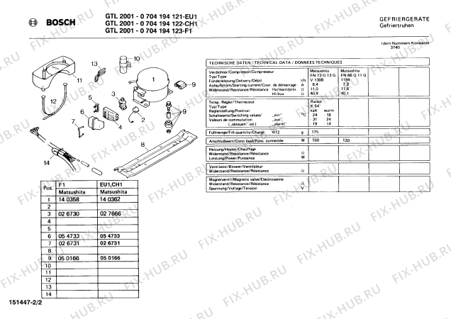 Взрыв-схема холодильника Bosch 0704194123 - Схема узла 02