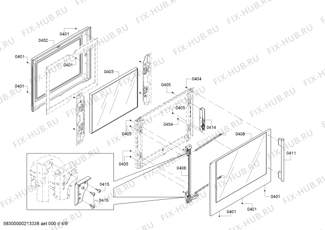 Схема №5 MED301LWS Thermador с изображением Скоба для духового шкафа Bosch 00778218