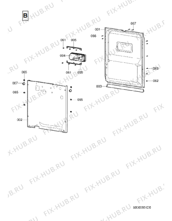 Схема №3 GMI 5512 EDELSTAHL с изображением Дверца для посудомойки Whirlpool 482000007359