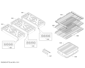 Схема №7 PRD305PH Thermador с изображением Вставная полка для плиты (духовки) Bosch 00772610