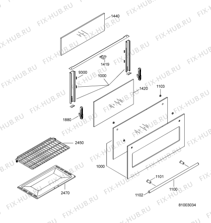 Взрыв-схема плиты (духовки) Ikea 201.822.97 PRO A71 S COOKER IK - Схема узла