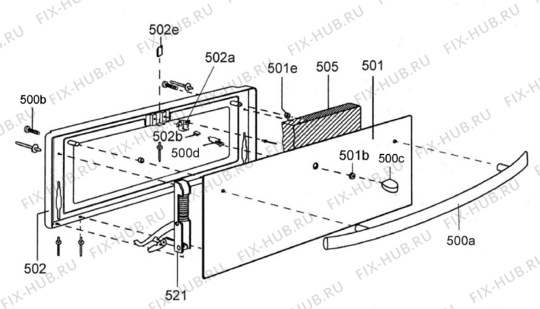 Взрыв-схема вытяжки Gorenje 613 88-1 A531E61A FI   -White FS 60 (900000648, A531E61A) - Схема узла 05