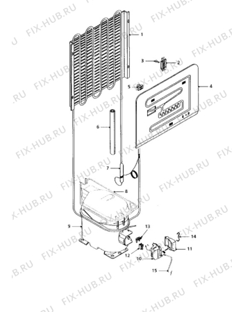 Взрыв-схема холодильника Electrolux ER1240T - Схема узла Cooling system 017