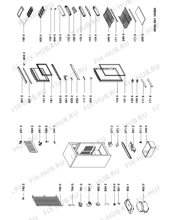 Схема №2 ART 906/G с изображением Сосуд для холодильной камеры Whirlpool 481946678407