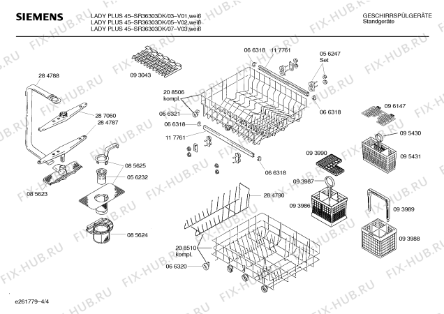 Схема №3 SR36303DK с изображением Панель для посудомойки Siemens 00286068