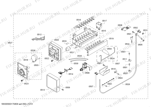 Схема №10 KBUDT4265E с изображением Контейнер для посудомоечной машины Bosch 00653888