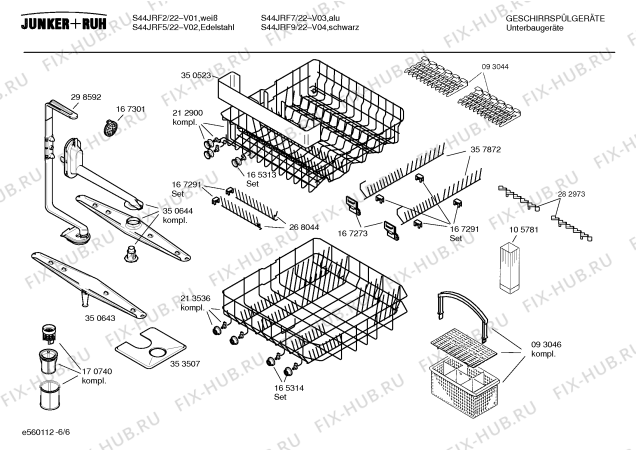 Взрыв-схема посудомоечной машины Junker&Ruh S44JRF7 - Схема узла 06