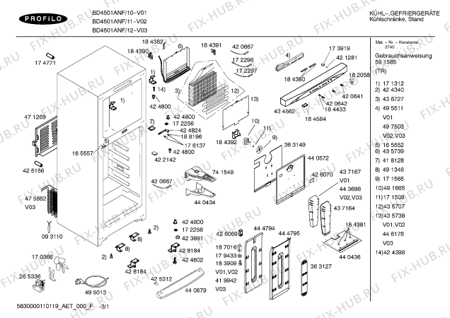 Схема №2 BD4501ANF с изображением Дверь для холодильной камеры Bosch 00242415