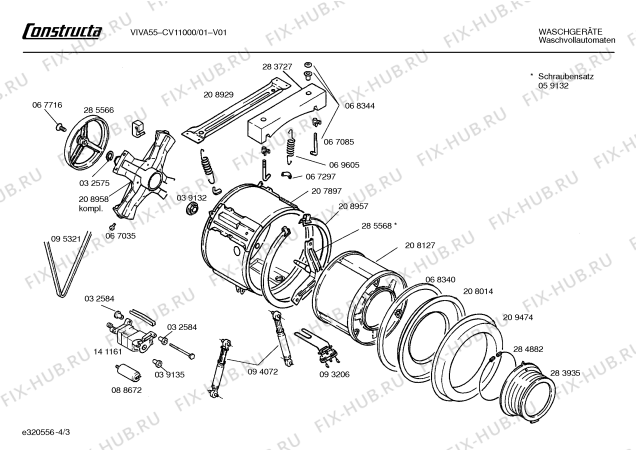 Схема №2 CV11000 с изображением Противовес для стиралки Bosch 00209474