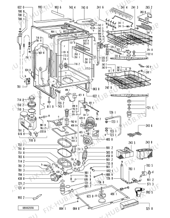 Схема №2 ADG 4956 M/1 с изображением Обшивка для посудомоечной машины Whirlpool 481245371122