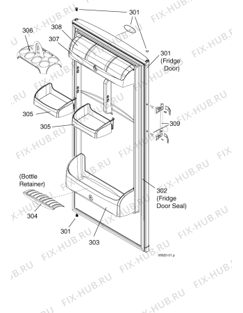 Схема №4 RLA50P (F031510) с изображением Криостат для холодильника Indesit C00218853